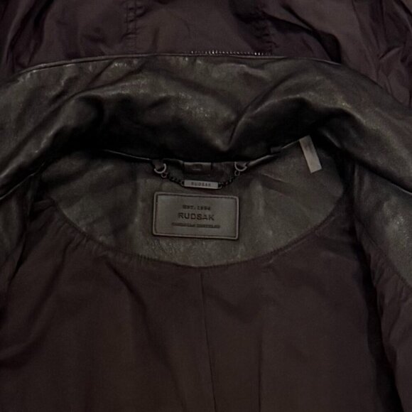 Classic Black Leather Jacket,  Rudsak, US S - Picture 7 of 7